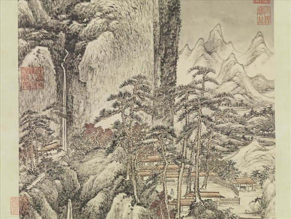 清黃鼎秋日山居　軸