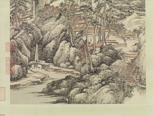 清黃鼎秋日山居　軸