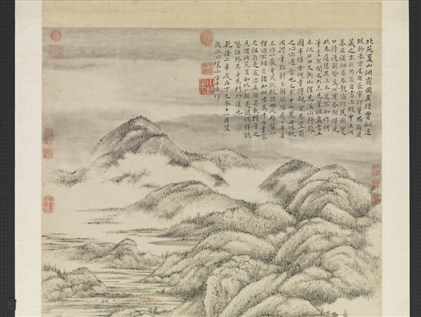 清方士庶仿董源夏山烟靄圖　軸