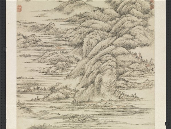 清方士庶仿董源夏山烟靄圖　軸