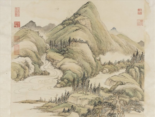 清永瑢畫山水　軸