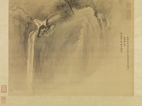 清郎世寧白鶻圖　軸