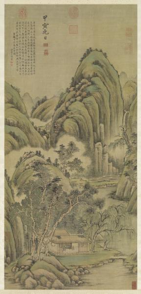 清允禧山靜日長圖　軸