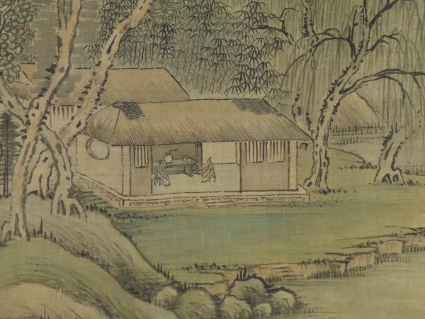 清允禧山靜日長圖　軸