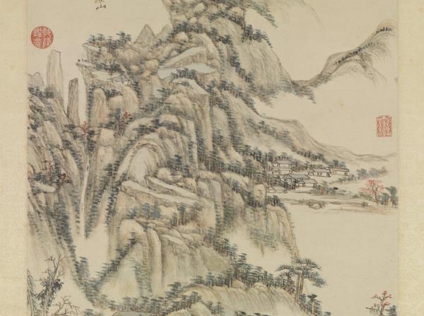 清王原祁仿大癡虞山秋色　軸