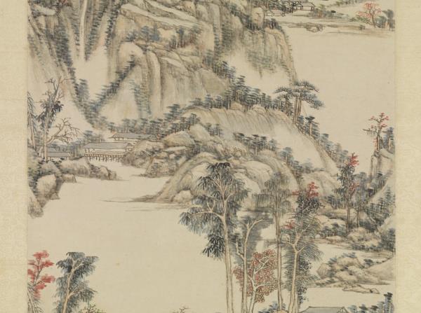 清王原祁仿大癡虞山秋色　軸