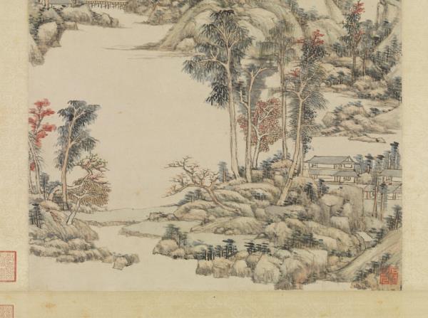 清王原祁仿大癡虞山秋色　軸