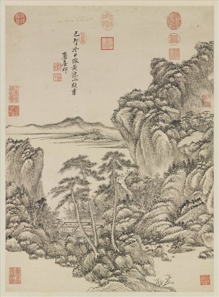 清王原祁畫山水　軸