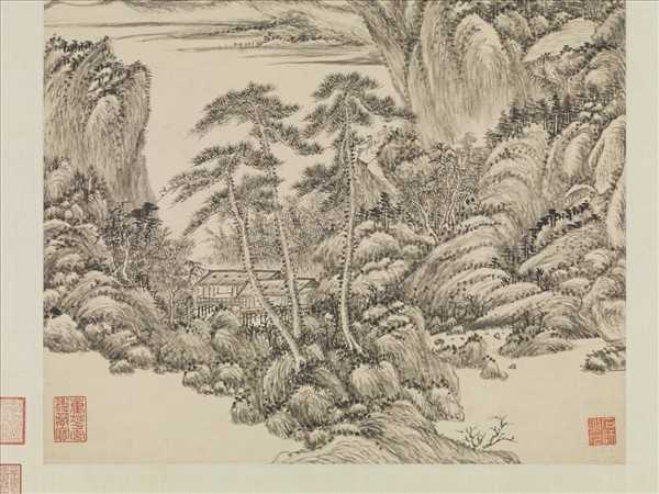 清王原祁畫山水　軸