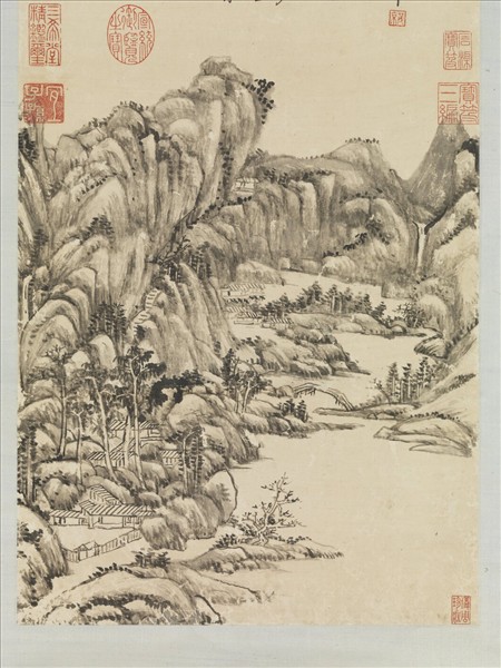 清王原祁畫山水　軸