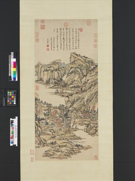 清王原祁秋山圖　軸