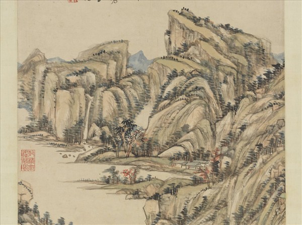 清王原祁秋山圖　軸