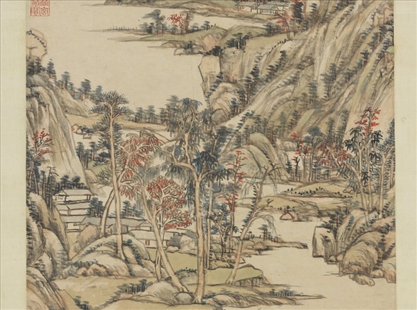 清王原祁秋山圖　軸