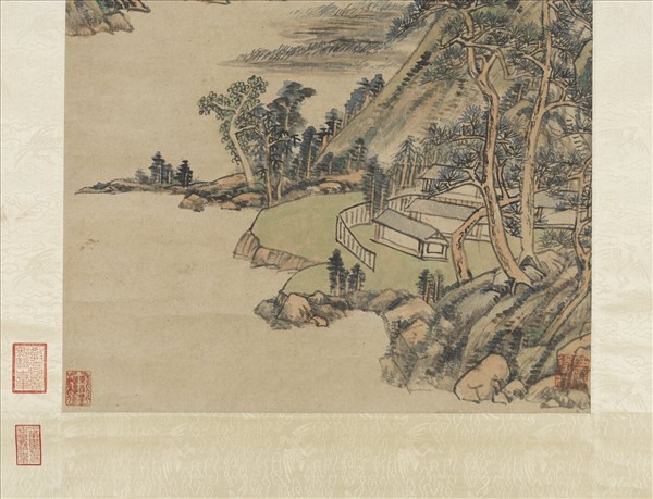 清王原祁草堂煙樹　軸