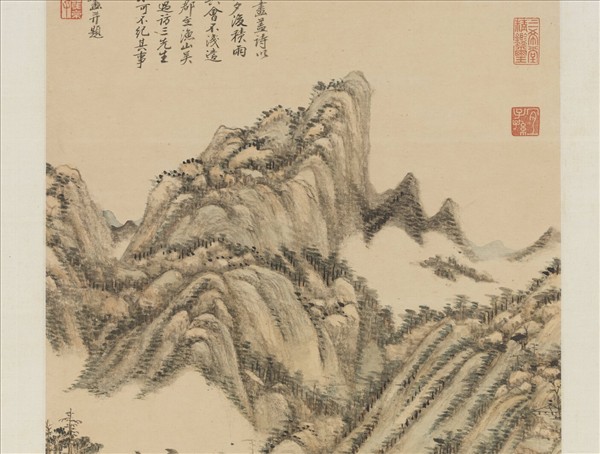 清王原祁畫中有詩圖　軸