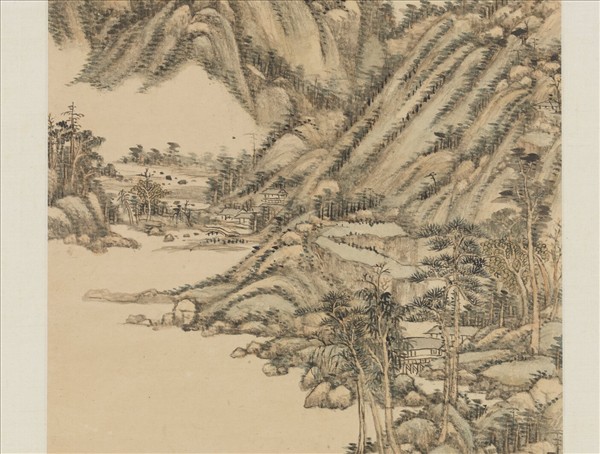 清王原祁畫中有詩圖　軸