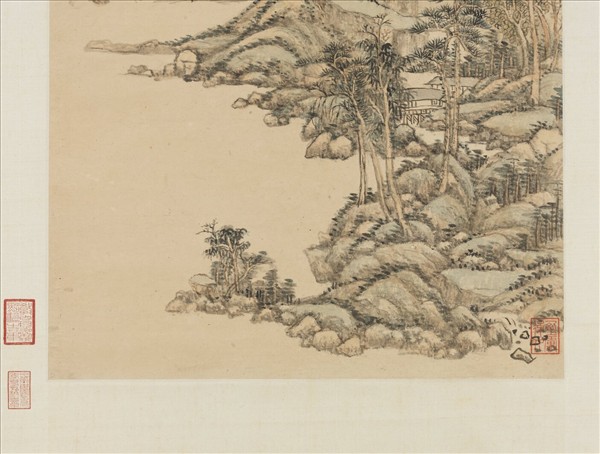 清王原祁畫中有詩圖　軸