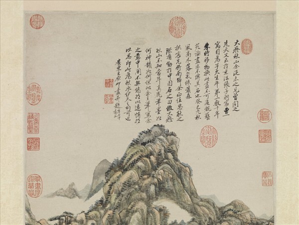 清王原祁仿黃公望秋山　軸