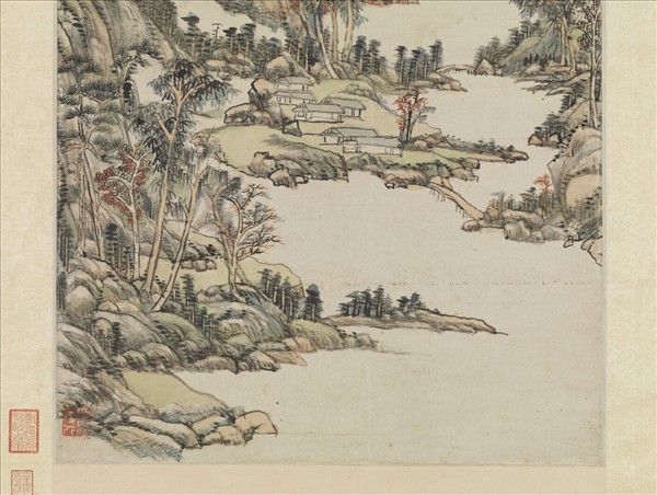 清王原祁仿黃公望秋山　軸