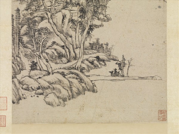 清王原祁仿黃公望筆意　軸