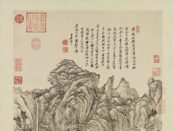 清王原祁倣王蒙山水　軸