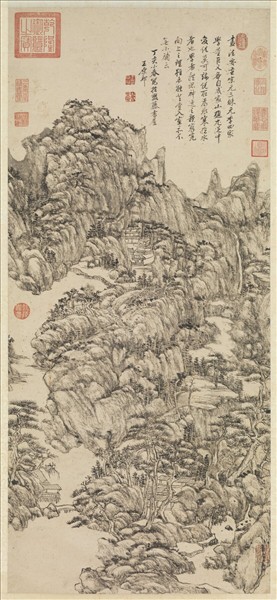 清王原祁仿王蒙筆意　軸