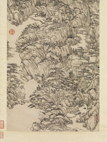 清王原祁仿王蒙筆意　軸