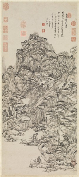 清王原祁仿王蒙筆意　軸