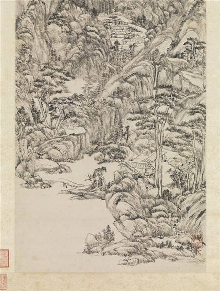 清王原祁仿王蒙筆意　軸