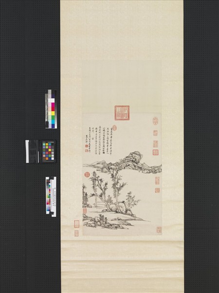 清王原祁仿倪瓚山水　軸