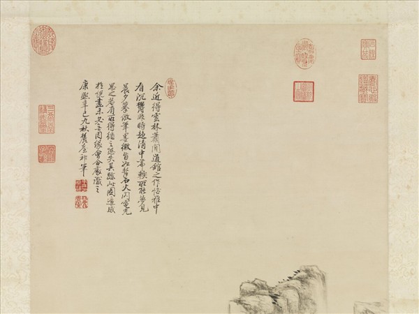 清王原祁倣倪瓚筆意　軸