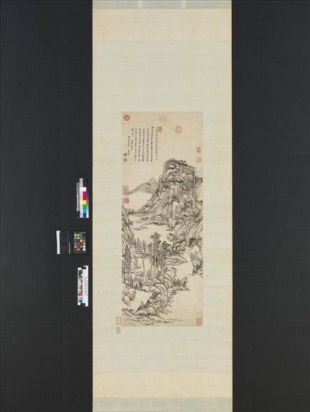 清王原祁仿吳鎮山水　軸