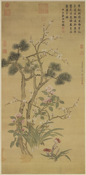 清蔣廷錫歲朝圖　軸