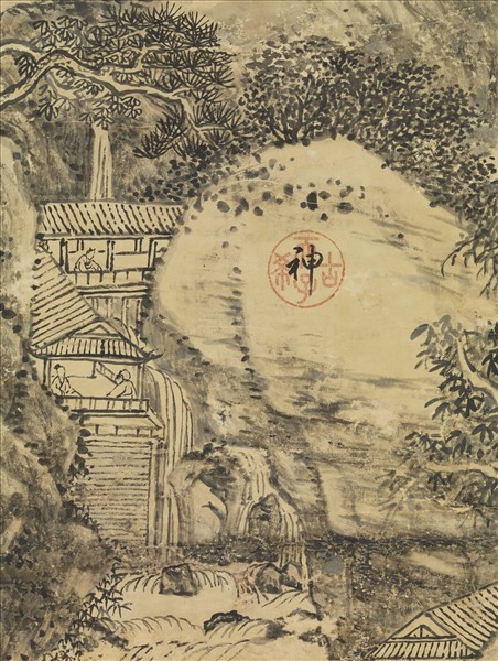 清張宗蒼畫山水　軸