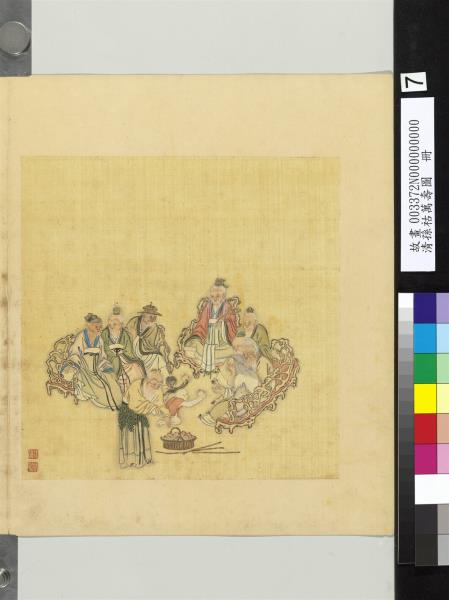 清孫祜萬壽圖　冊　壽翁獻桃