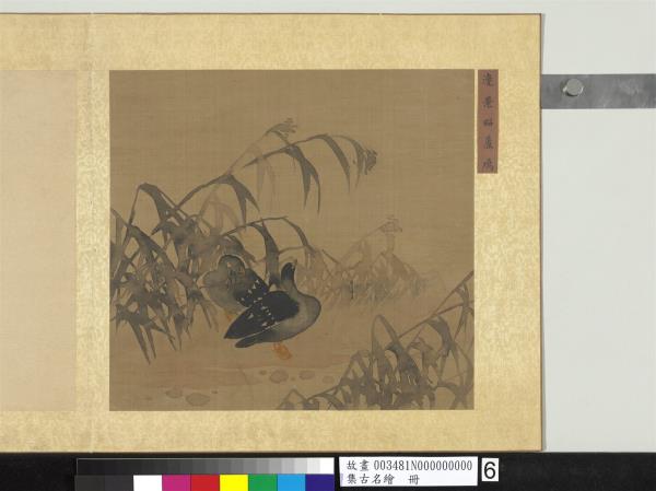 集古名繪　冊　明邊文進蘆雁