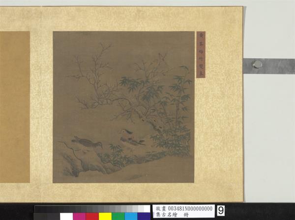 集古名繪　冊　五代後蜀黃筌梅竹雙春