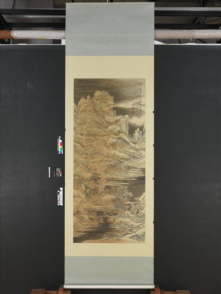 清王廷章雪景山水　軸