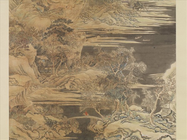 清王廷章雪景山水　軸