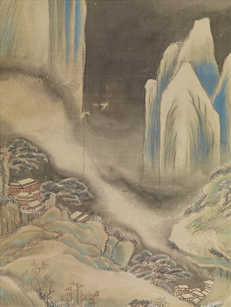 清王廷章雪景山水　軸