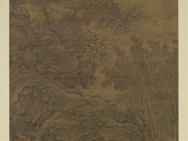 明謝時臣竹泉行樂　軸