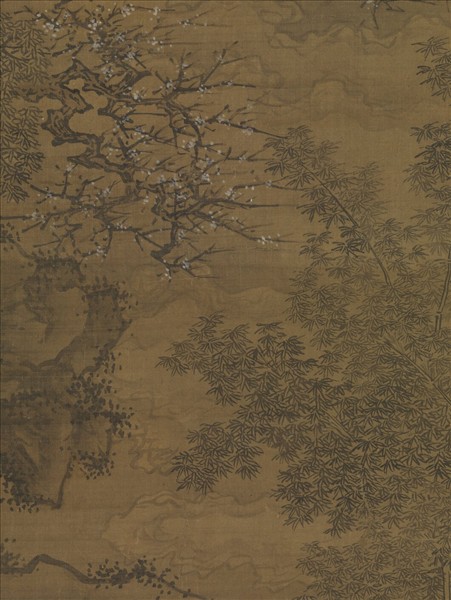 明謝時臣竹泉行樂　軸