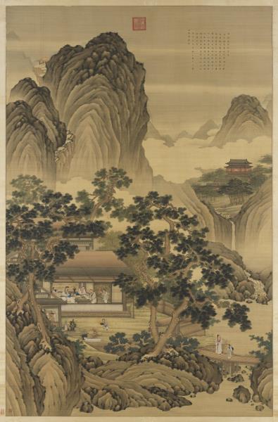 清黃應諶陋室銘圖　軸