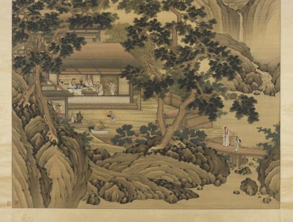 清黃應諶陋室銘圖　軸