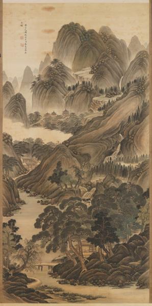 清高其佩山水　軸