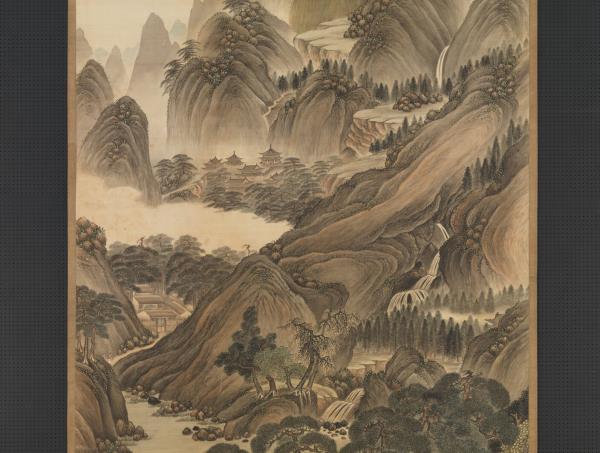 清高其佩山水　軸