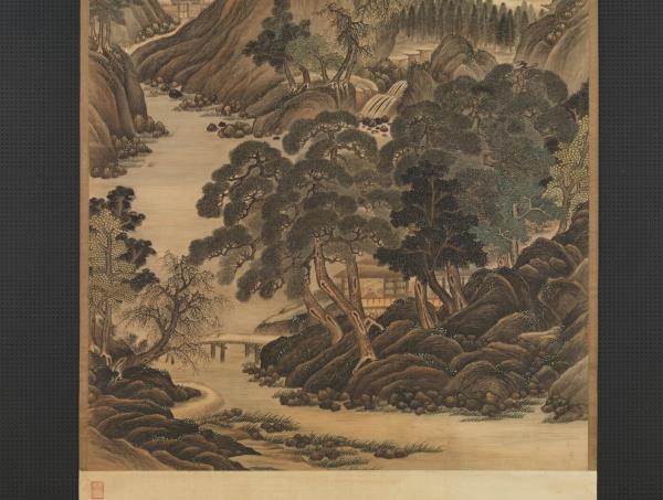 清高其佩山水　軸