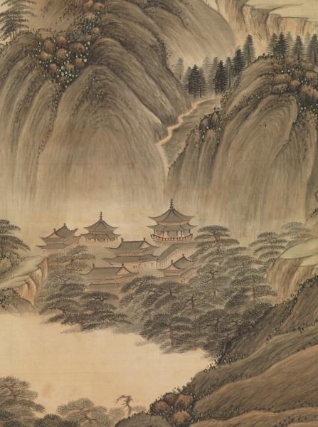 清高其佩山水　軸