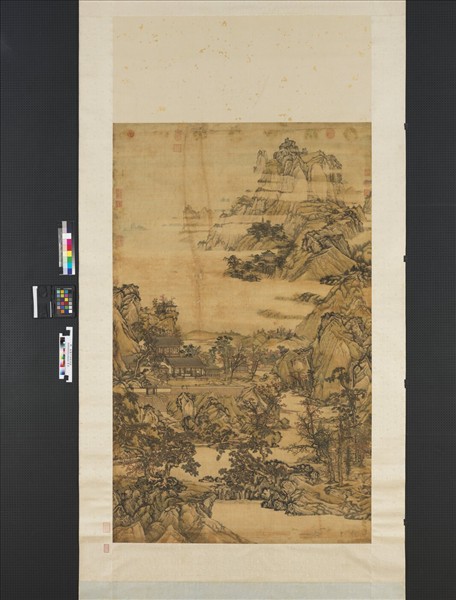 清孫祜秋山樓閣　軸