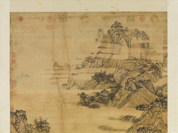 清孫祜秋山樓閣　軸